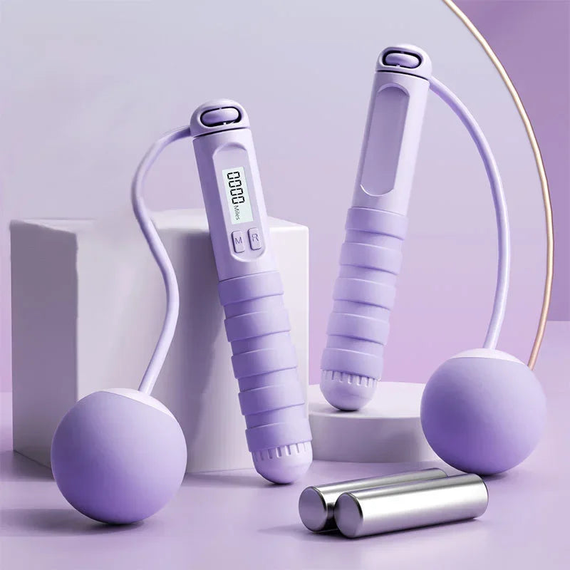 Electronic Counting Large Ball with Load Carrying Jump Rope Aerobic Exercise for Men and Women Weight Loss Exercise Fitness