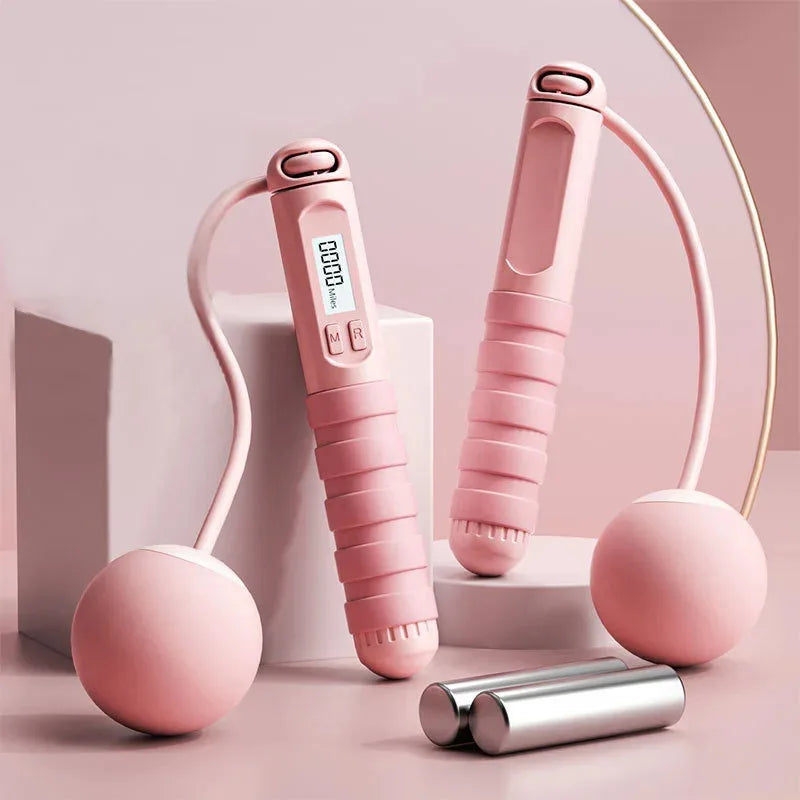 Electronic Counting Large Ball with Load Carrying Jump Rope Aerobic Exercise for Men and Women Weight Loss Exercise Fitness